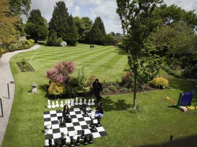 A gardens at our Boarding House, also used for Wells Music Summer Camp recreation