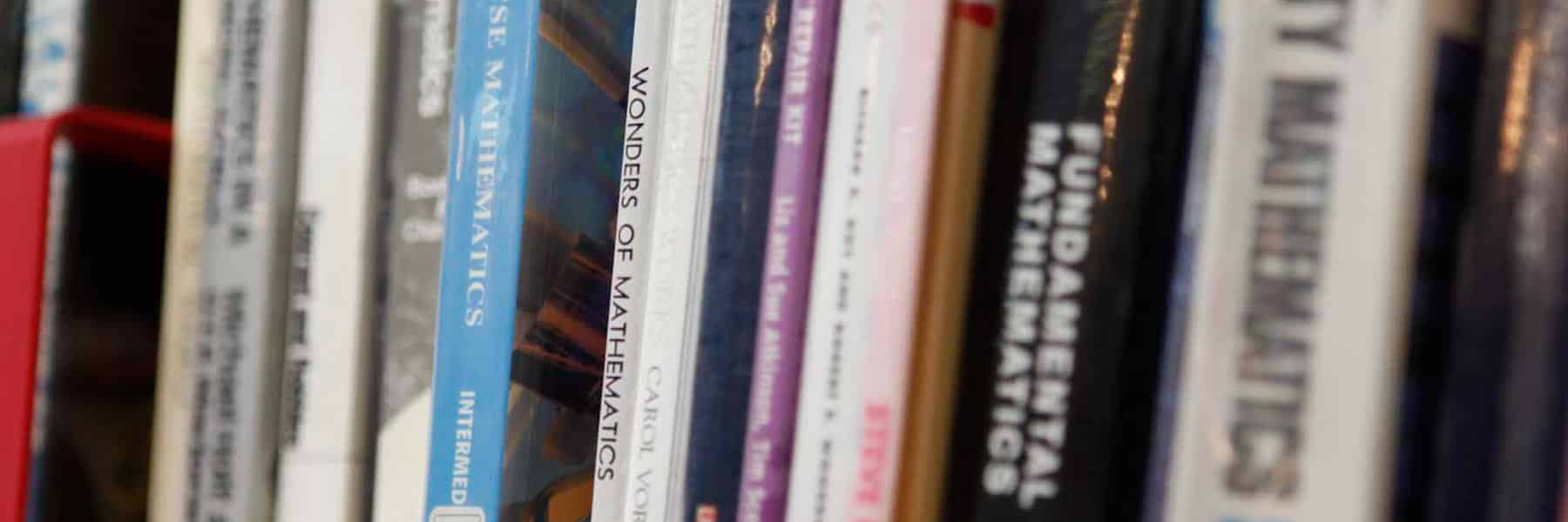 Books on a shelf